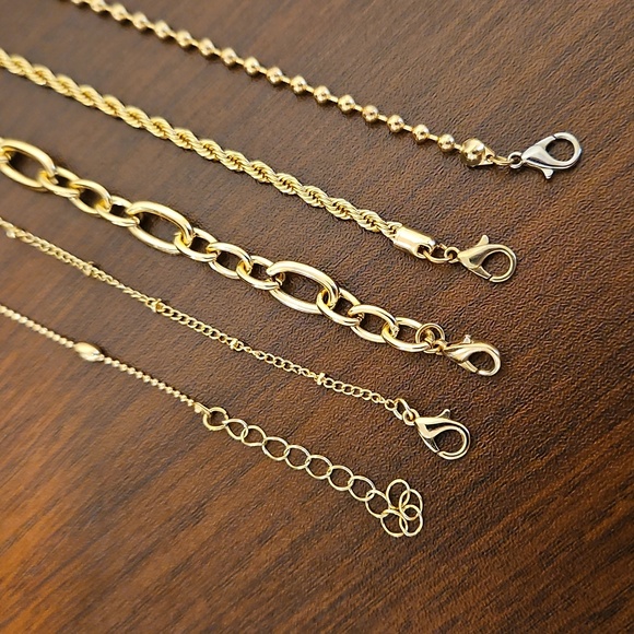 ONE 14K Gold Plated Stackable Bracelets - Picture 3 of 4